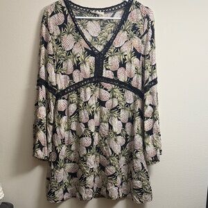 Entro Black and Cream Pineapple Dress